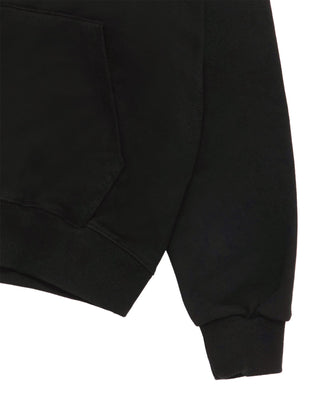 FUZZY FONT DRAGON HOODIE BLACK