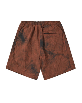 TIE DYE WINDBREAKER SHORT PANTS ORANGE