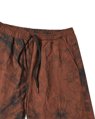 TIE DYE WINDBREAKER SHORT PANTS ORANGE