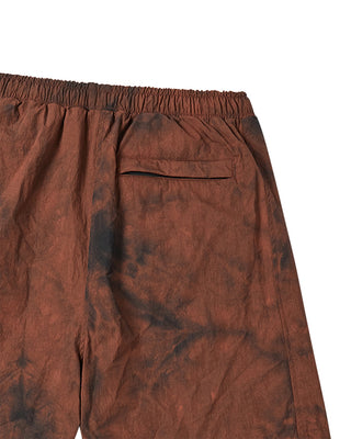 TIE DYE WINDBREAKER SHORT PANTS ORANGE