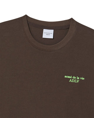 NEON BASIC LOGO SHORT SLEEVE T-SHIRT DARK BROWN