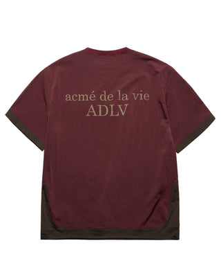 WOVEN STRETCH SHORT SLEEVE T-SHIRT WINE