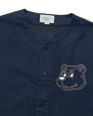AC BEAR BASEBALL SHORT SLEEVE SHIRT NAVY