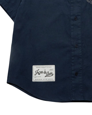 AC BEAR BASEBALL SHORT SLEEVE SHIRT NAVY