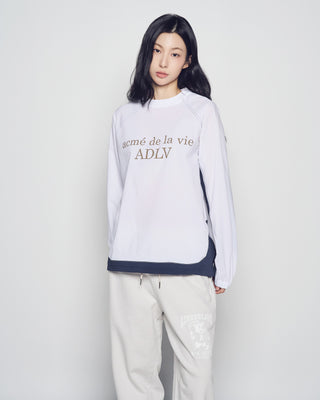 WOVEN STRETCH SWEATSHIRT WHITE