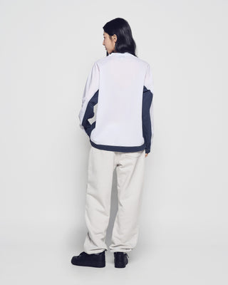 WOVEN STRETCH SWEATSHIRT WHITE