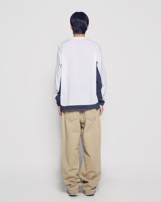 WOVEN STRETCH SWEATSHIRT WHITE