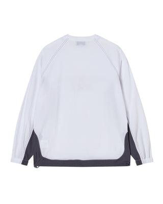 WOVEN STRETCH SWEATSHIRT WHITE