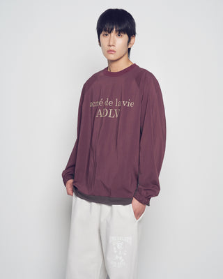 WOVEN STRETCH SWEATSHIRT WINE