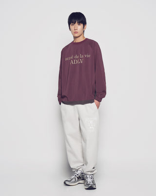 WOVEN STRETCH SWEATSHIRT WINE