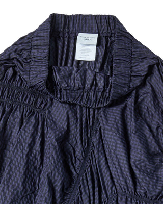 WOMAN CHECK SHIRRING LONG SKIRT PURPLE