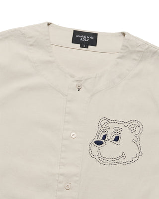AC BEAR BASEBALL SHORT SLEEVE SHIRT IVORY