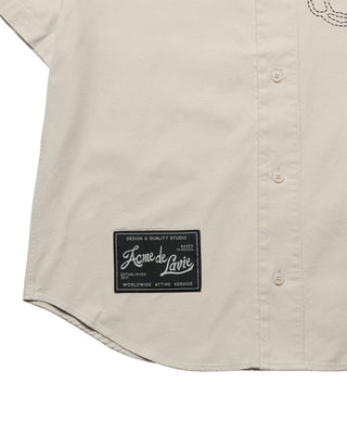 AC BEAR BASEBALL SHORT SLEEVE SHIRT IVORY