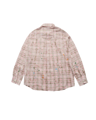 CHECK PAINT SHIRT PINK