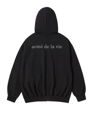 STAND 2D AC BEAR HOODIE ZIP UP BLACK