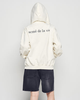 STAND 2D AC BEAR HOODIE ZIP UP IVORY
