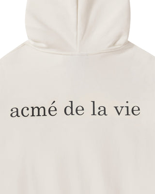 STAND 2D AC BEAR HOODIE ZIP UP IVORY