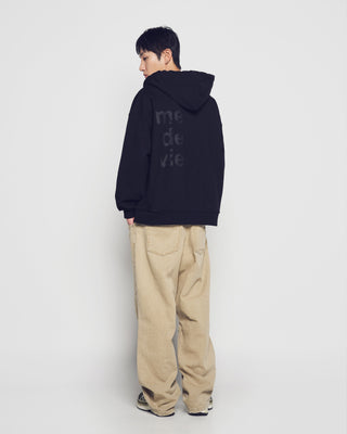 BIG STRING HOODIE BLACK