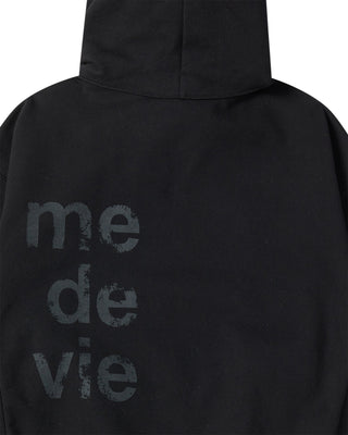 BIG STRING HOODIE BLACK