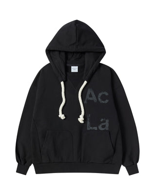 BIG STRING HOODIE BLACK