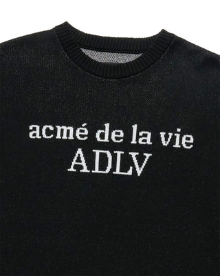 BASIC LOGO STANDARD SHORT SLEEVE KNIT BLACK