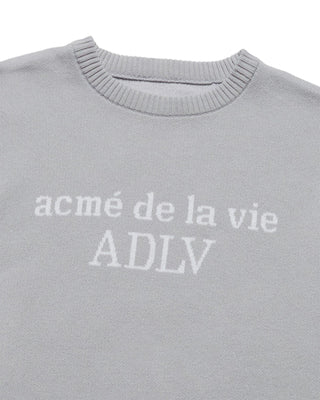 BASIC LOGO STANDARD SHORT SLEEVE KNIT GRAY