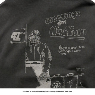 JMB GREETINGS FROM NEW YORK PIGMENT HOODIE CHARCOAL