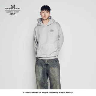 JMB GREETINGS FROM NEW YORK PIGMENT HOODIE LIGHT GRAY
