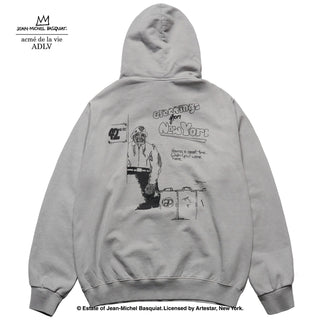 JMB GREETINGS FROM NEW YORK PIGMENT HOODIE LIGHT GRAY