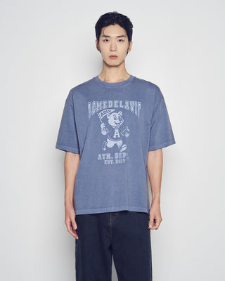 FOOTBALL AC BEAR PIGMENT SHORT SLEEVE T-SHIRT NAVY