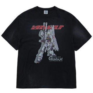 MOBILE SUIT GUNDAM CHAR'S COUNTER ATTACK WASHING SHORT SLEEVE T-SHIRT CHARCOAL