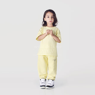 KIDS BASIC LOGO SHORT SLEEVE T-SHIRT LIGHT YELLOW