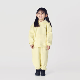 KIDS BASIC LOGO HOODIE LIGHT YELLOW