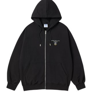 MOBILE SUIT GUNDAM BASIC LOGO HOODIE ZIP UP BLACK