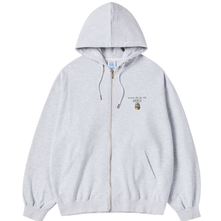 MOBILE SUIT GUNDAM BASIC LOGO HOODIE ZIP UP MELANGE