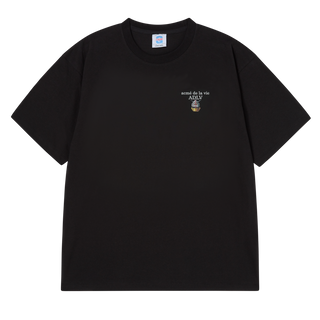 MOBILE SUIT GUNDAM BASIC LOGO SHORT SLEEVE T-SHIRT BLACK