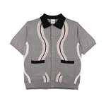 Load image into Gallery viewer, WAVE PATTERN POLO KNIT GREY
