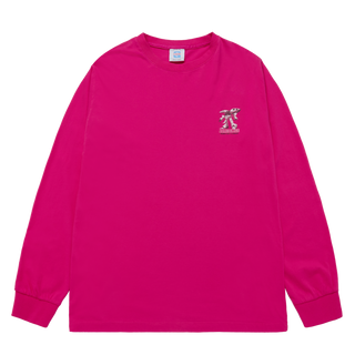 MOBILE SUIT Z GUNDAM PILOT BIO WASHING LONG SLEEVE T-SHIRT HOT PINK