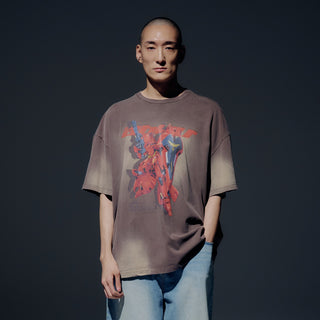 MOBILE SUIT GUNDAM CHAR'S COUNTERATTACK WASHING SHORT SLEEVE T-SHIRT COCOA