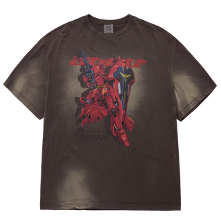 MOBILE SUIT GUNDAM CHAR'S COUNTERATTACK WASHING SHORT SLEEVE T-SHIRT COCOA
