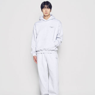 BASIC LOGO NAPPING HOODIE MELANGE