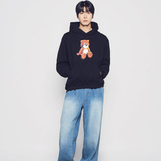 AC TEDDY BEAR HOODIE BLACK