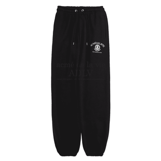 LAUREL A LOGO EMBLEM BASIC SWEAT PANTS BLACK