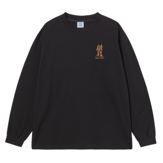 MOBILE SUIT Z GUNDAM PILOT BIO WASHING LONG SLEEVE T-SHIRT BLACK
