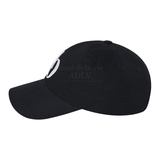 SYMBOL EMBOSSING NEEDLEWORK BALL CAP BLACK