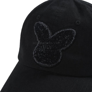 FUZZY RABBIT BOUCLE BALL CAP BLACK