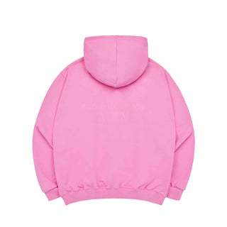 BASIC LOGO RIVET POINT HOODIE PINK