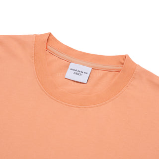 BASIC LOGO BIO WASHING SHORT SLEEVE T-SHIRT PEACH