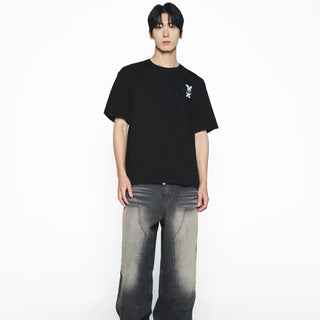 MUGSHOT ALIEN SHORT SLEEVE T-SHIRT BLACK