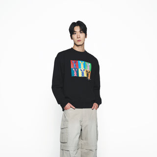 ALIEN RABBIT POPART SWEATSHIRT BLACK